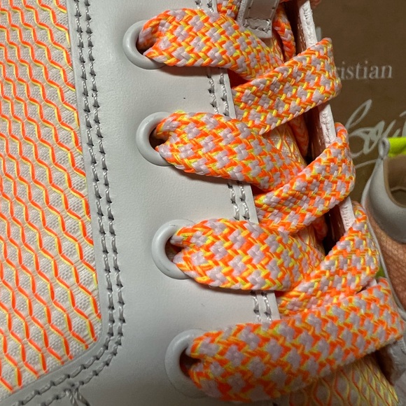 Christian Louboutin Fun Louis Junior White/Yellow Multi Sz 44 / 11 - Picture 8 of 15